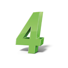 com4data Logo Signet Zahl 4